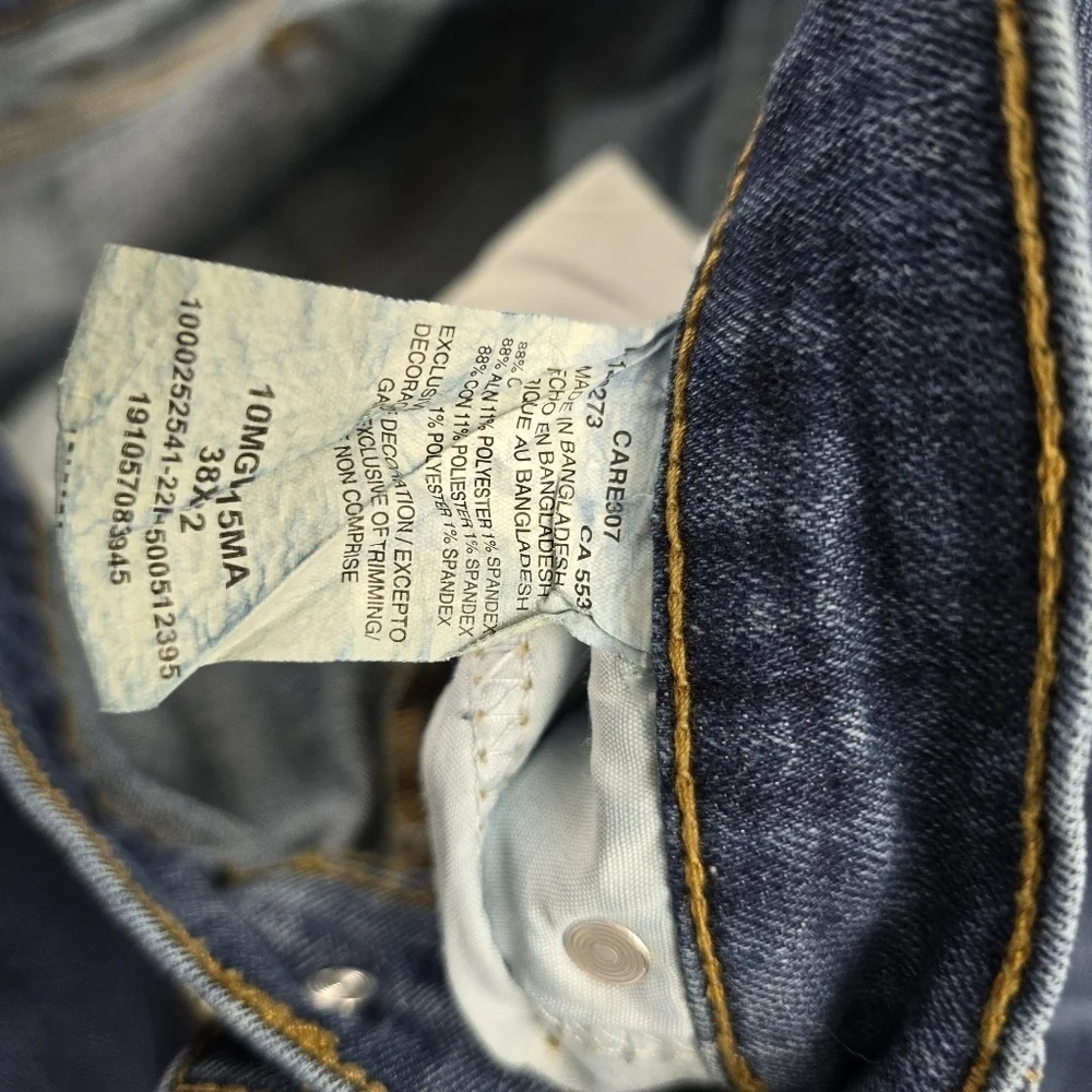 Wrangler Men's Relaxed Fit Blue Straight Jeans Sz 38x31